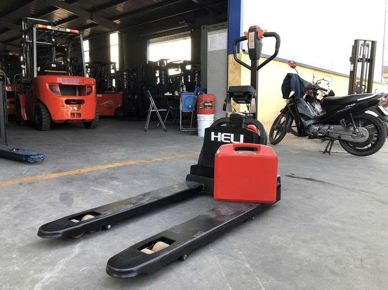 Xe Nâng Tay Điện Gắn Cân Điện Tử Pin Lithium Mới 100%